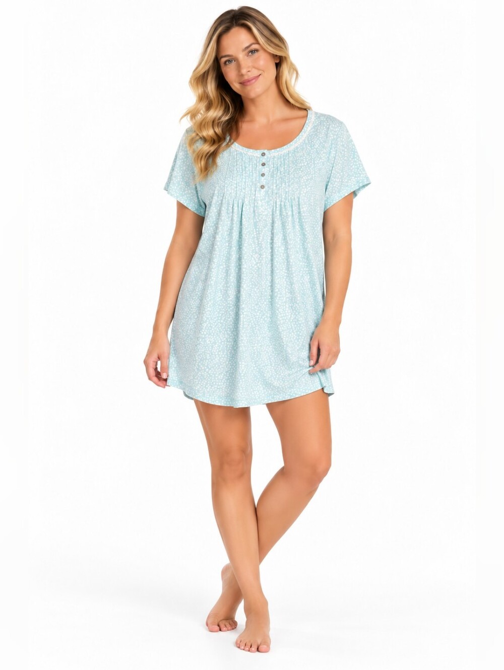 Vermont Country Store Nightgown Sleeping PJ Cottage Classic Feminine Blue Large